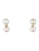 Double Pearl Drop Earrings