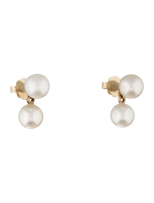 Double Pearl Drop Earrings