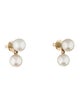 Double Pearl Drop Earrings