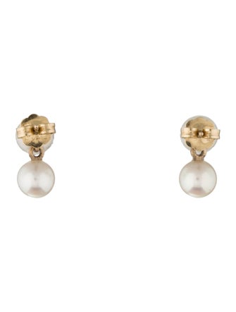 Double Pearl Drop Earrings
