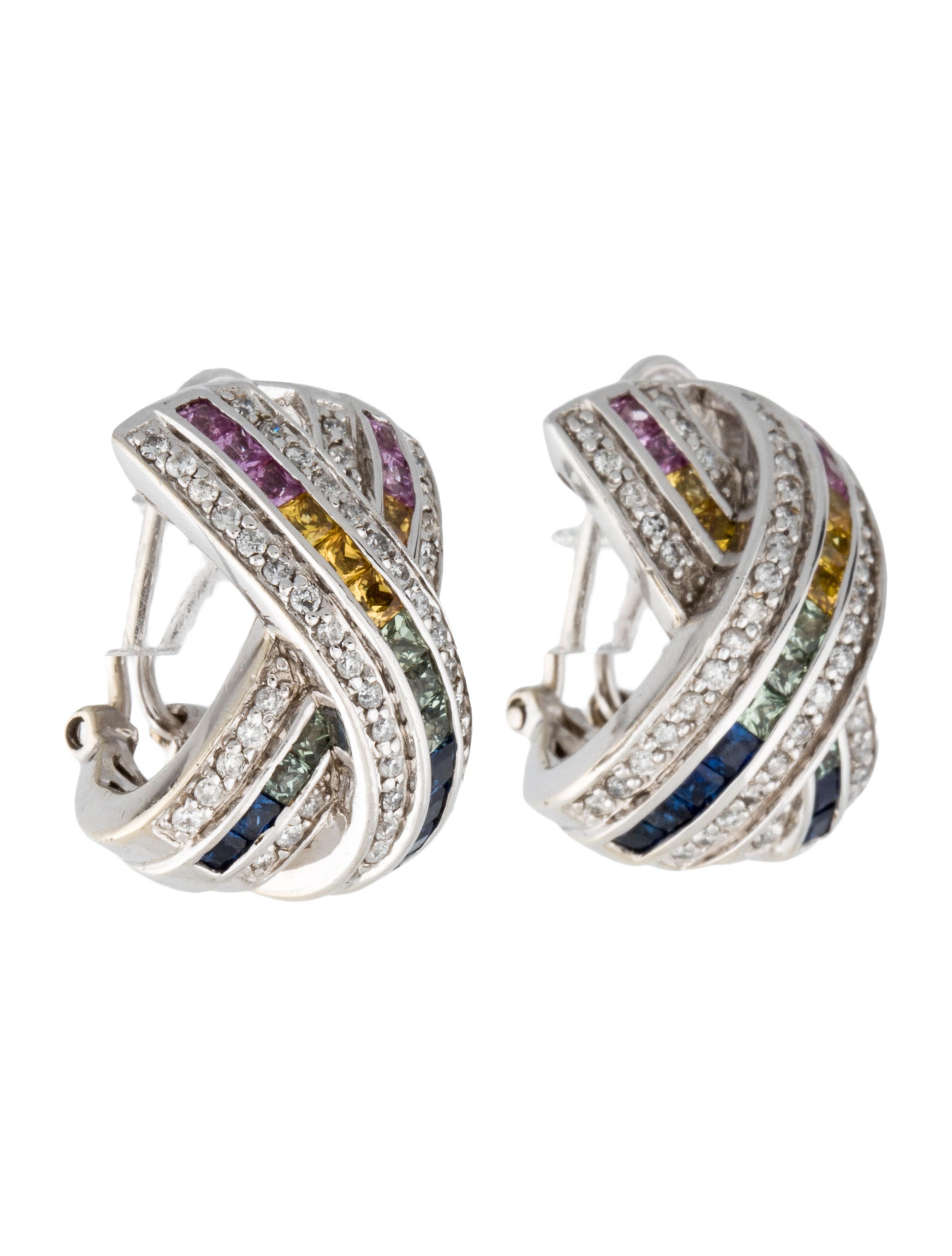 Sapphire and Diamond X Earrings Earrings FJE28510 The RealReal