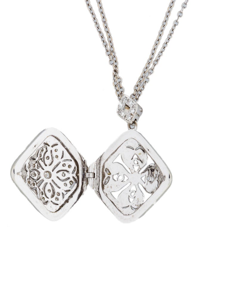 Diamond Locket Necklace RT to C FJN10001 The RealReal
