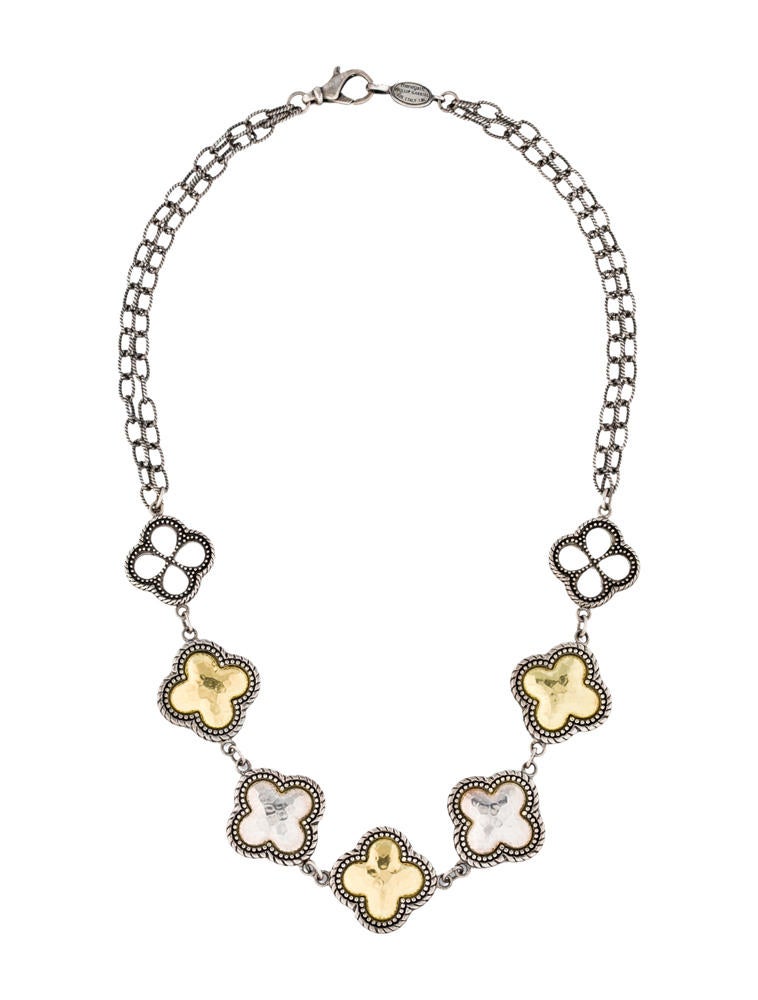 Phillip Gabriel for Menegatti Two-Tone Clover Necklace