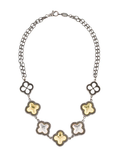 Phillip Gabriel for Menegatti Two-Tone Clover Necklace