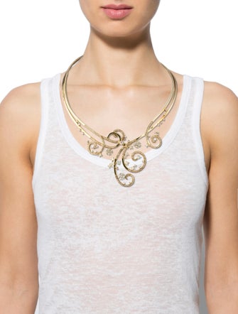 Hinged Diamond Collar Necklace