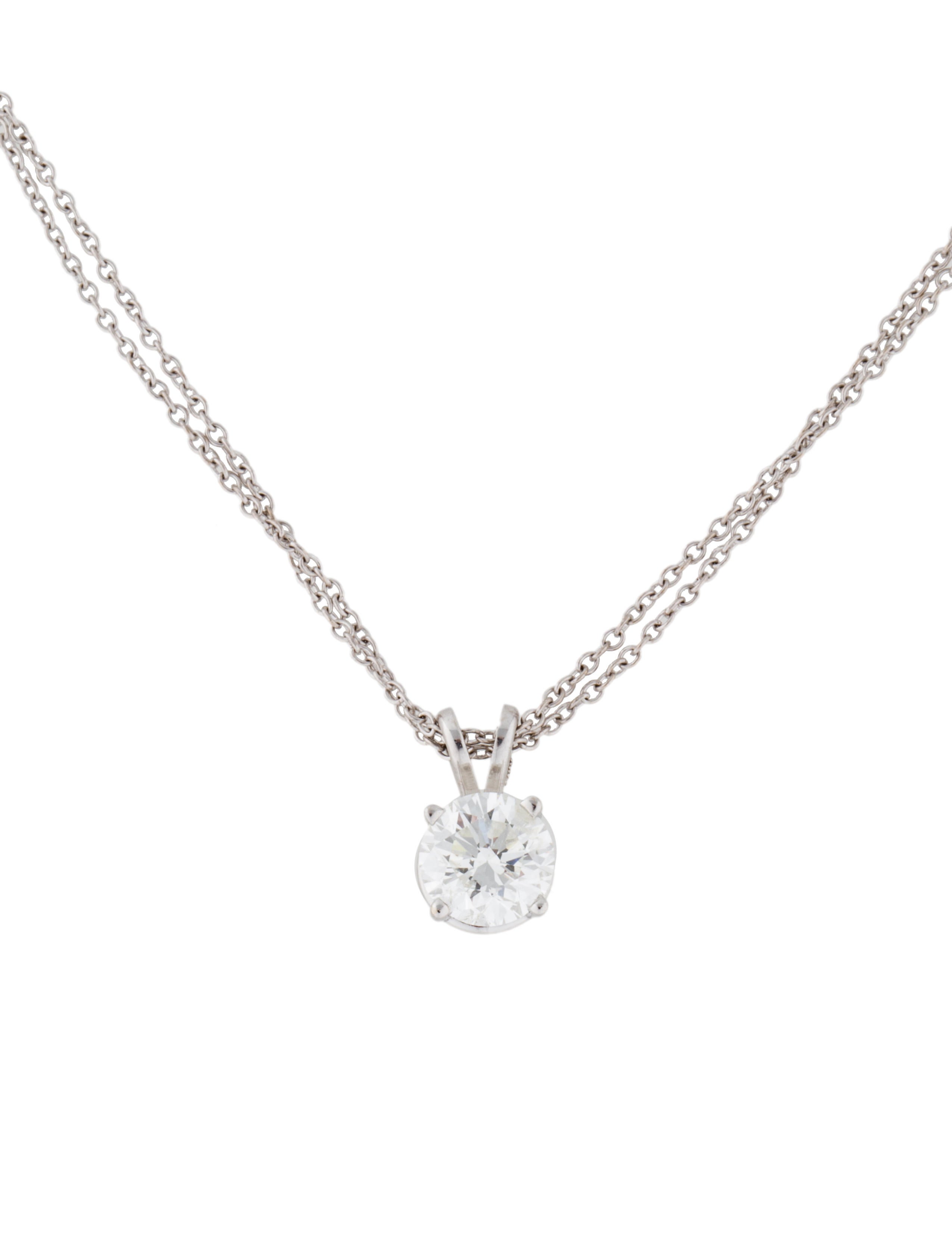 14K Diamond Solitaire Pendant Necklace Necklaces FJN25084 The