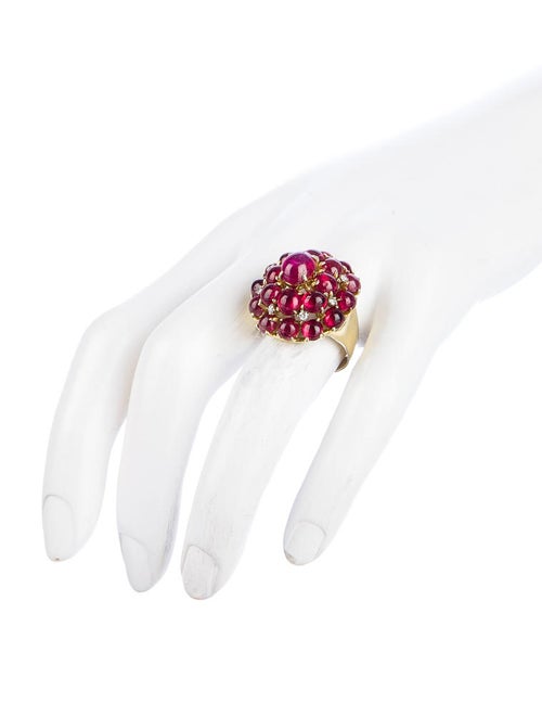 Ruby & Diamond Cluster Ring