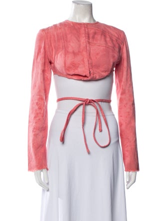 Jade Cropper Crew Neck Long Sleeve Blouse