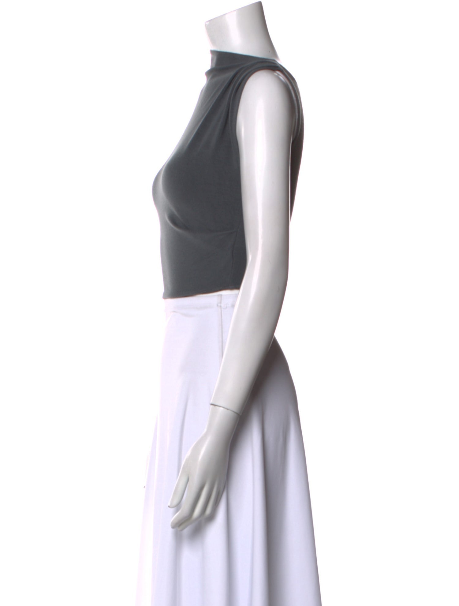Jade Cropper Cowl Neck Sleeveless Crop Top