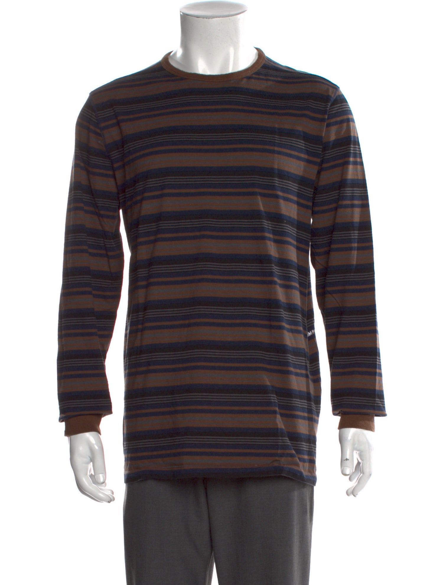 Pop Trading Company Striped Crew Neck T-Shirt