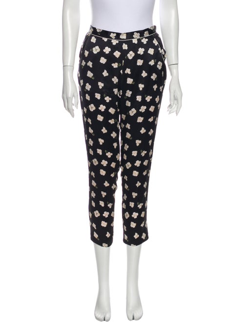 Fleur Du Mal Silk Straight Leg Pants Black