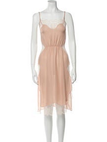 Silk Lace Trim Embellishment Nightgown