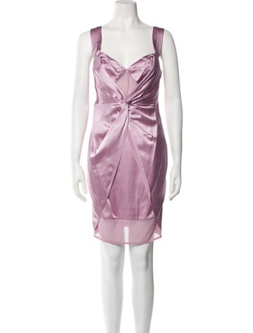 Fleur Du Mal Dresses Silk Knee-Length Dress M