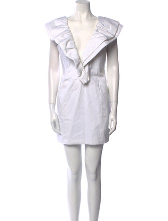 Fleur Du Mal Plunge Neckline Mini Dress
