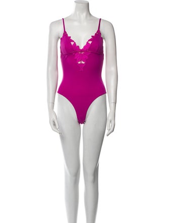 Fleur Du Mal V-Neck Sleeveless Bodysuit