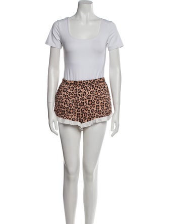 Fleur Du Mal Silk Animal Print Short Set