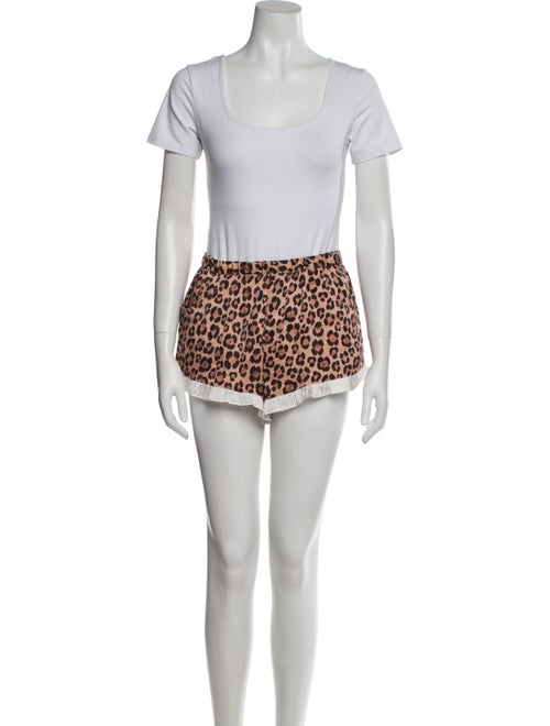 Fleur Du Mal Silk Animal Print Short Set