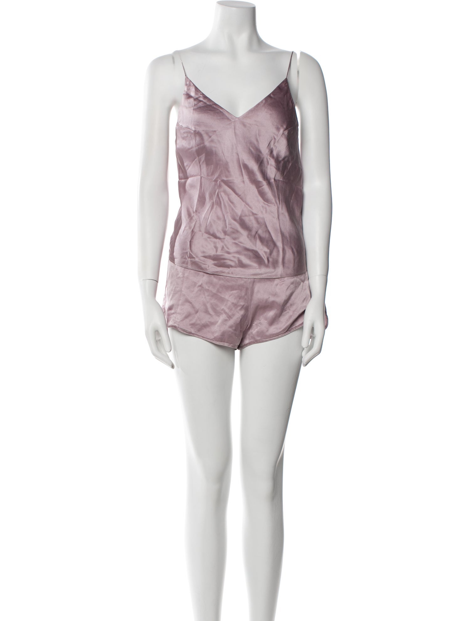 Fleur Du Mal Silk Striped Short Set