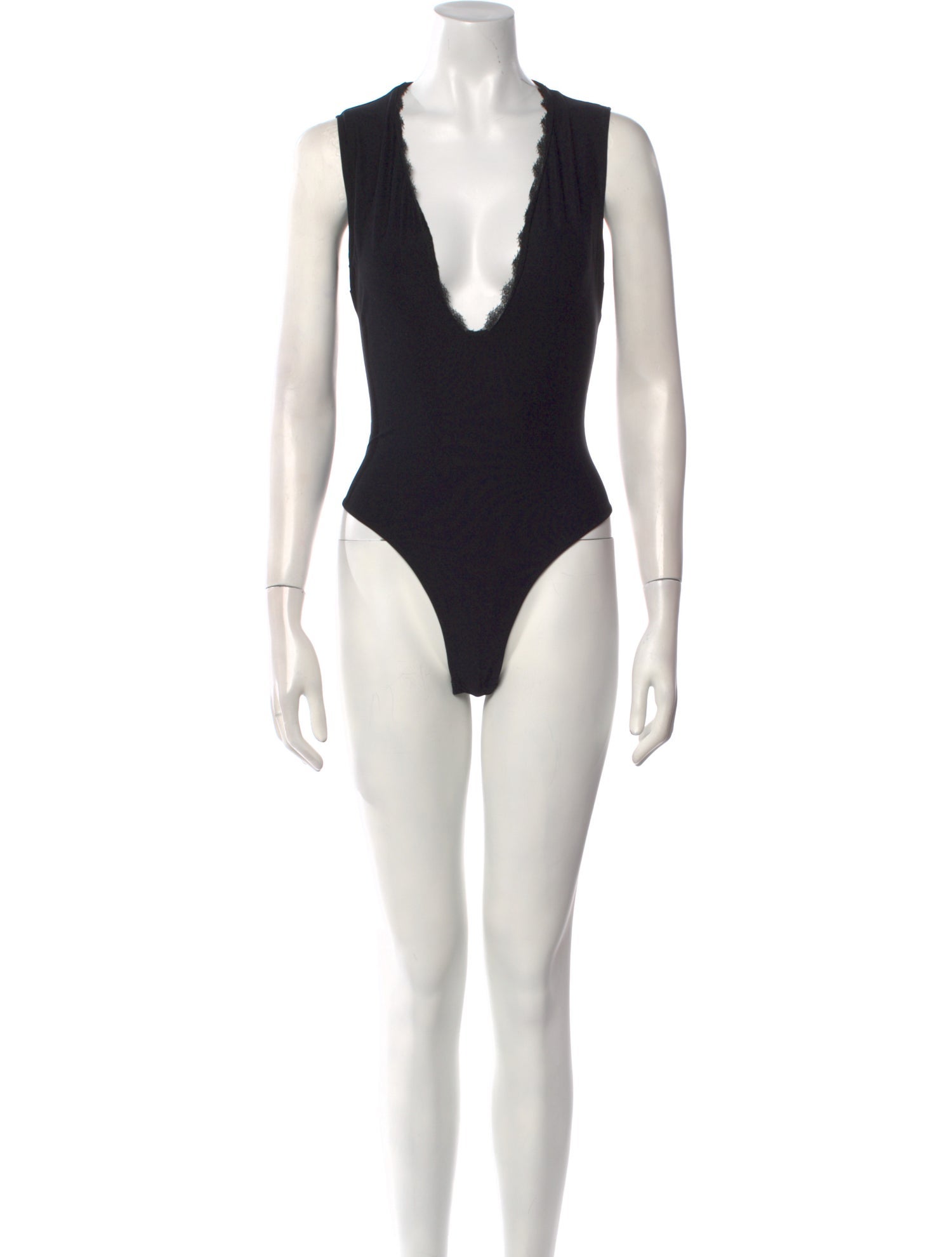 Fleur Du Mal V-Neck Sleeveless Bodysuit