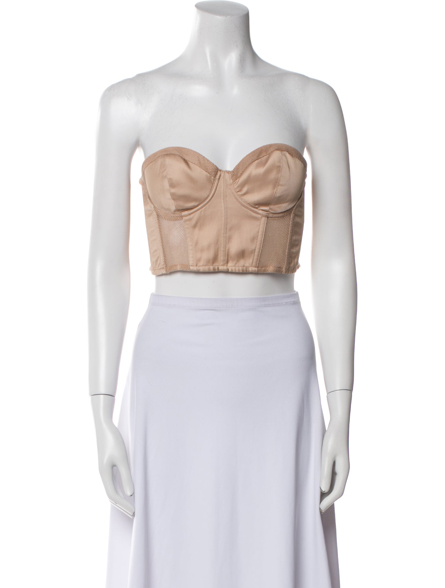 Fleur Du Mal Strapless Crop Top