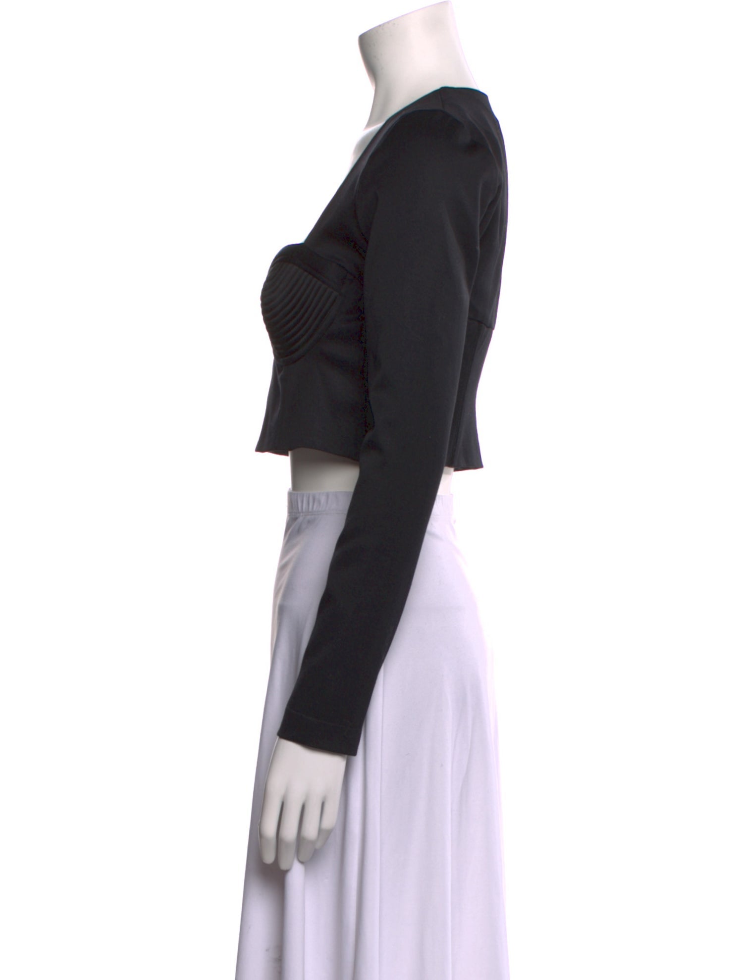 Fleur Du Mal Wool Square Neckline Crop Top w/ Tags