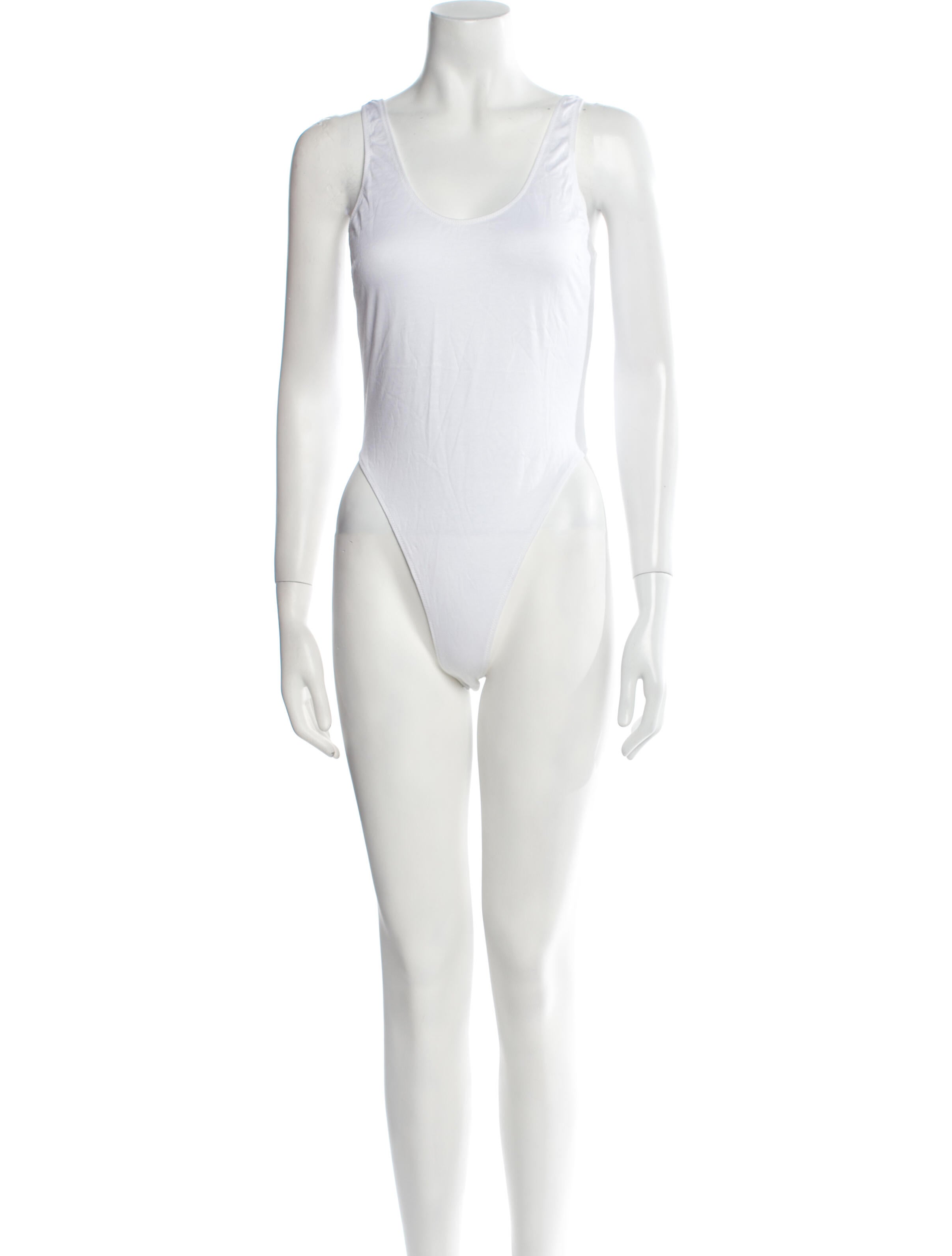 Fleur Du Mal Scoop Neck Sleeveless Bodysuit