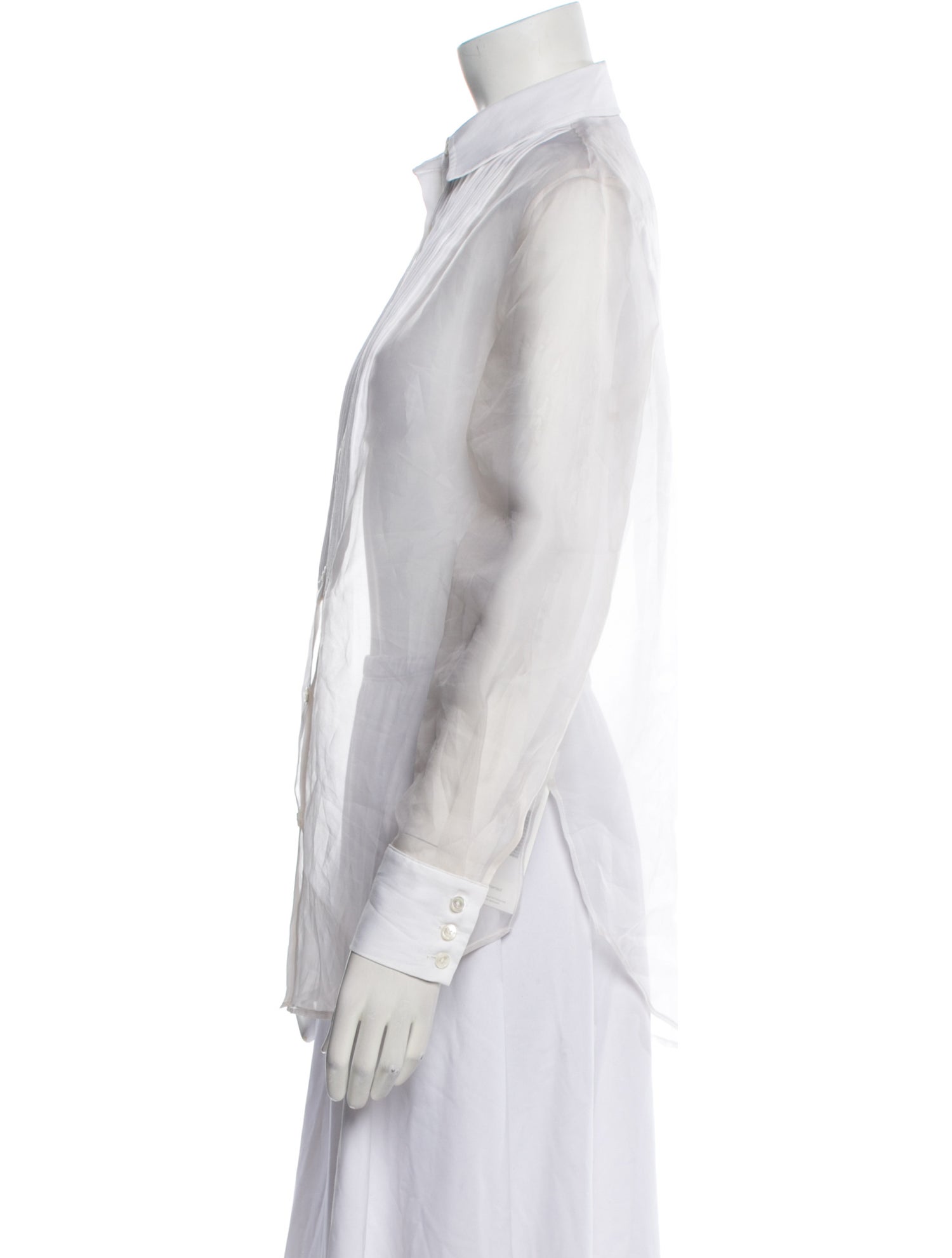 Fleur Du Mal Long Sleeve Button-Up Top