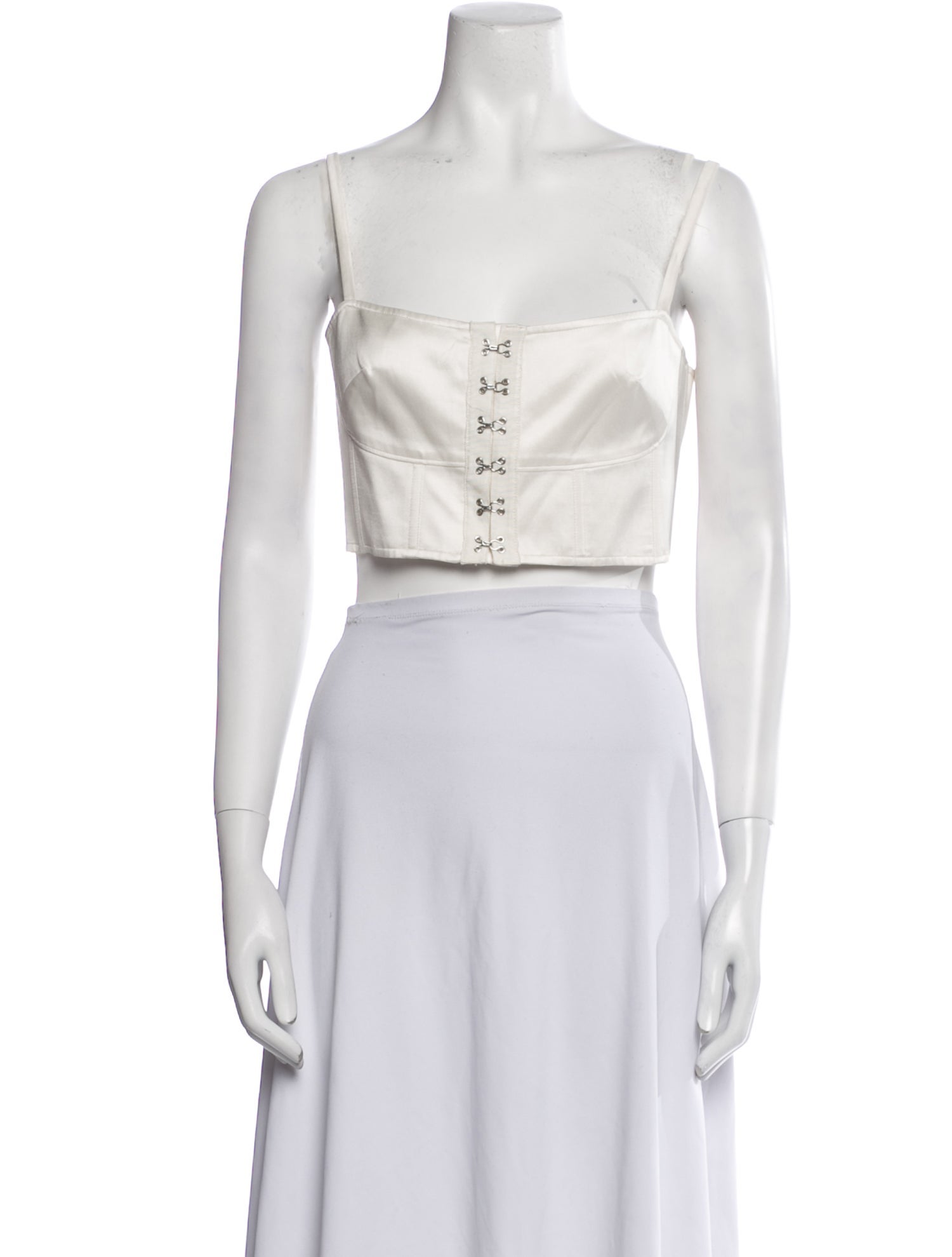 Fleur Du Mal Square Neckline Sleeveless Crop Top