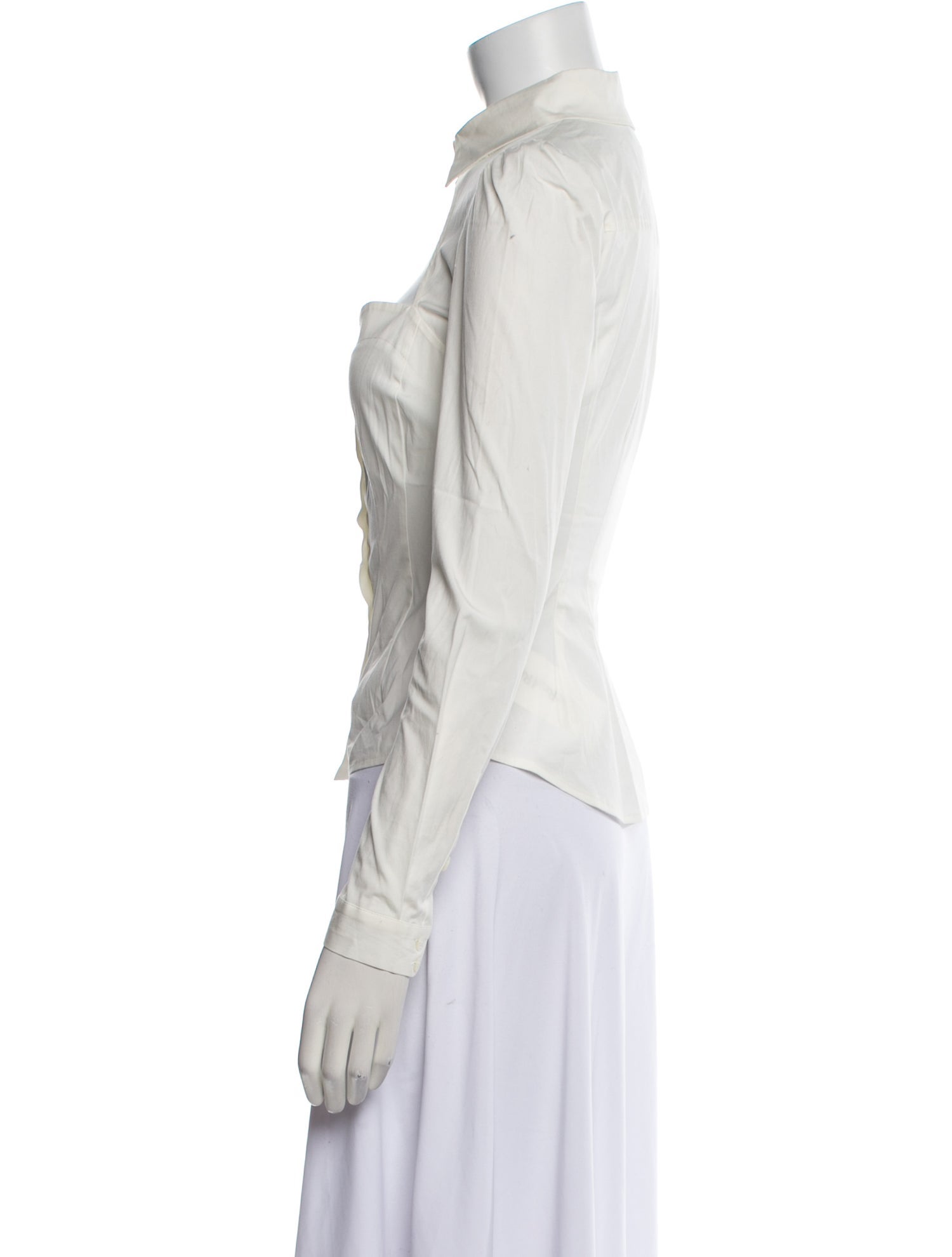 Fleur Du Mal Long Sleeve Button-Up Top