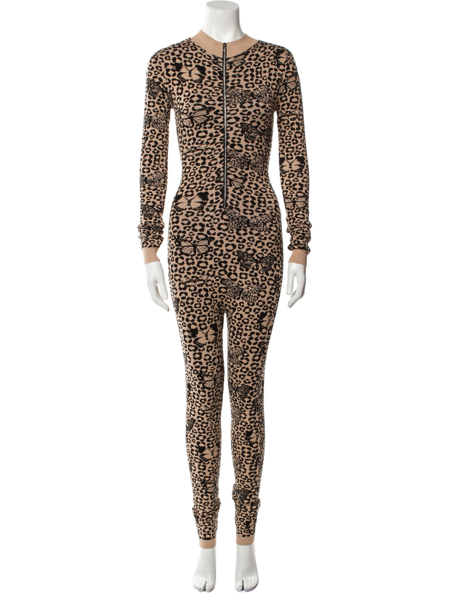 Fleur Du Mal Animal Print Crew Neck Jumpsuit w/ Tags