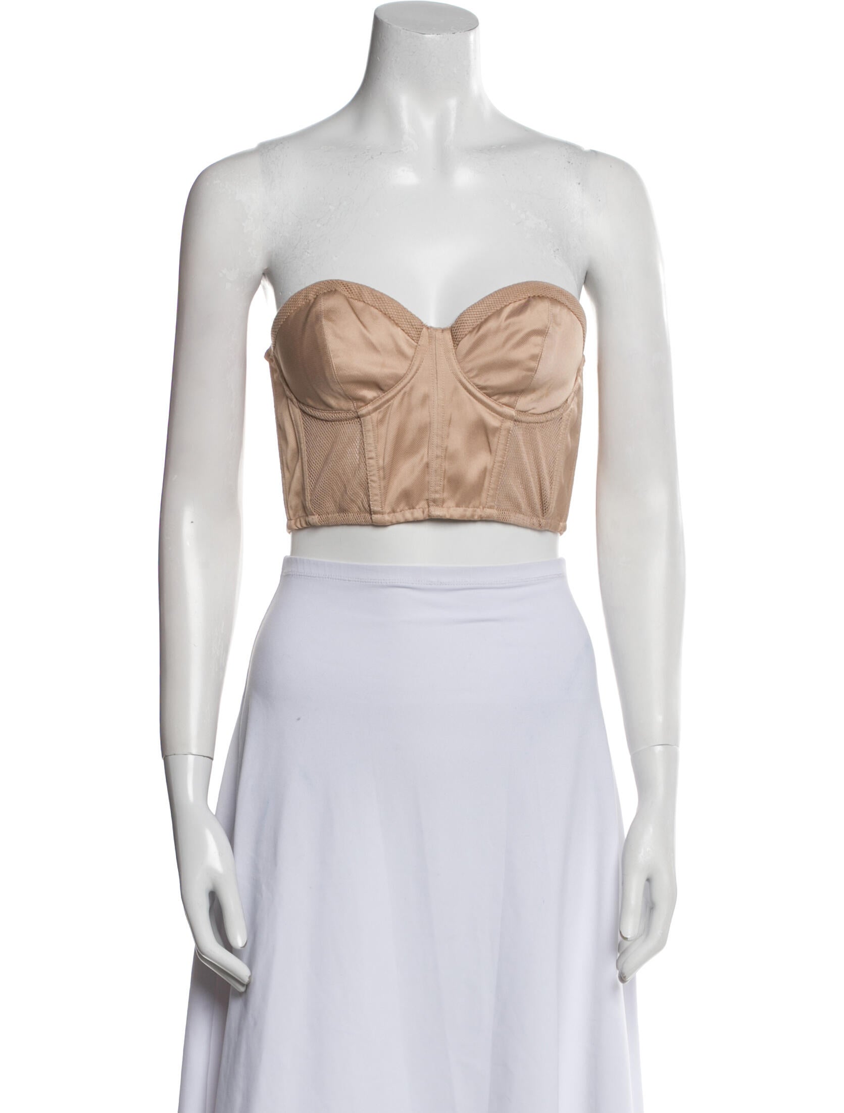 Fleur Du Mal Strapless Crop Top