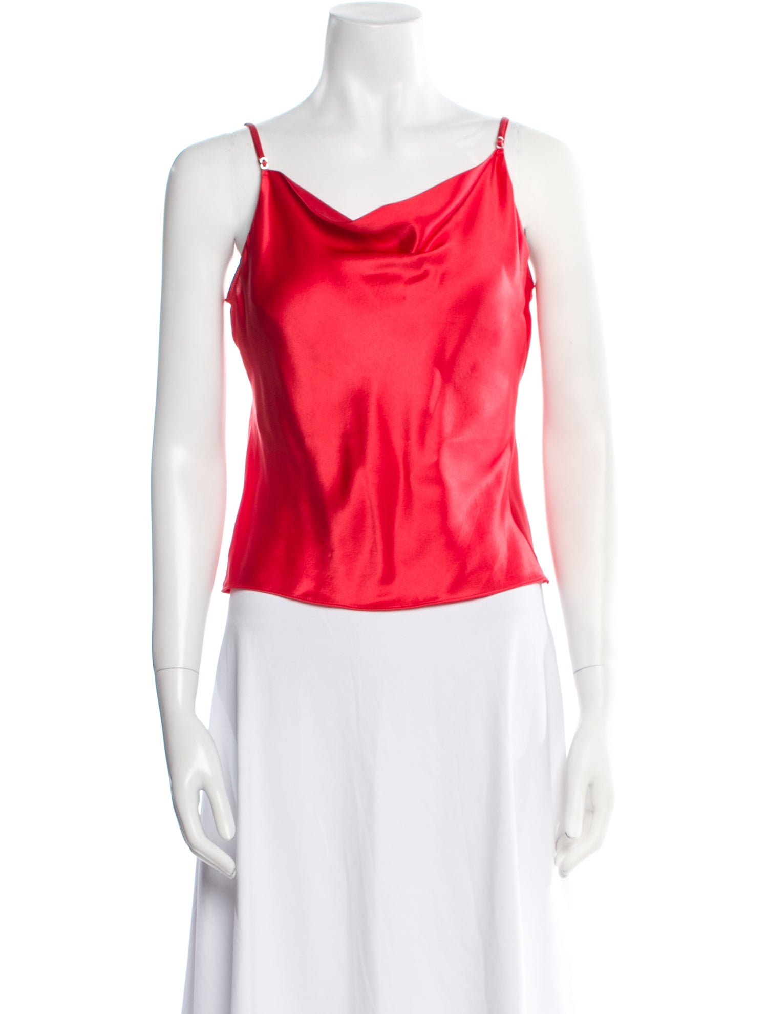 Fleur Du Mal Silk Cowl Neck Top