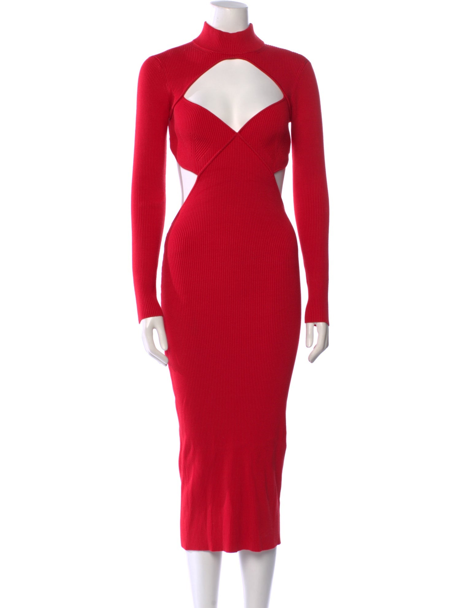 Fleur Du Mal Turtleneck Midi Length Dress
