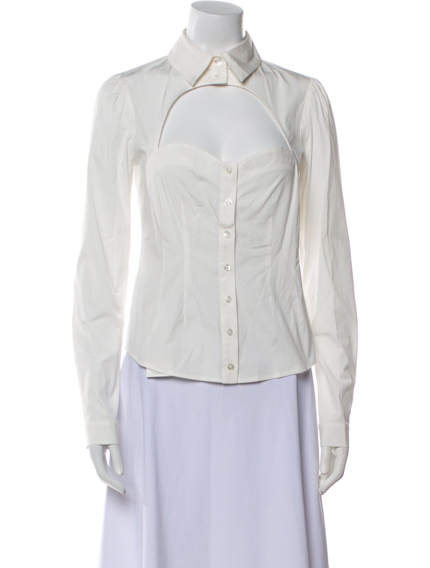 Fleur Du Mal Long Sleeve Button-Up Top