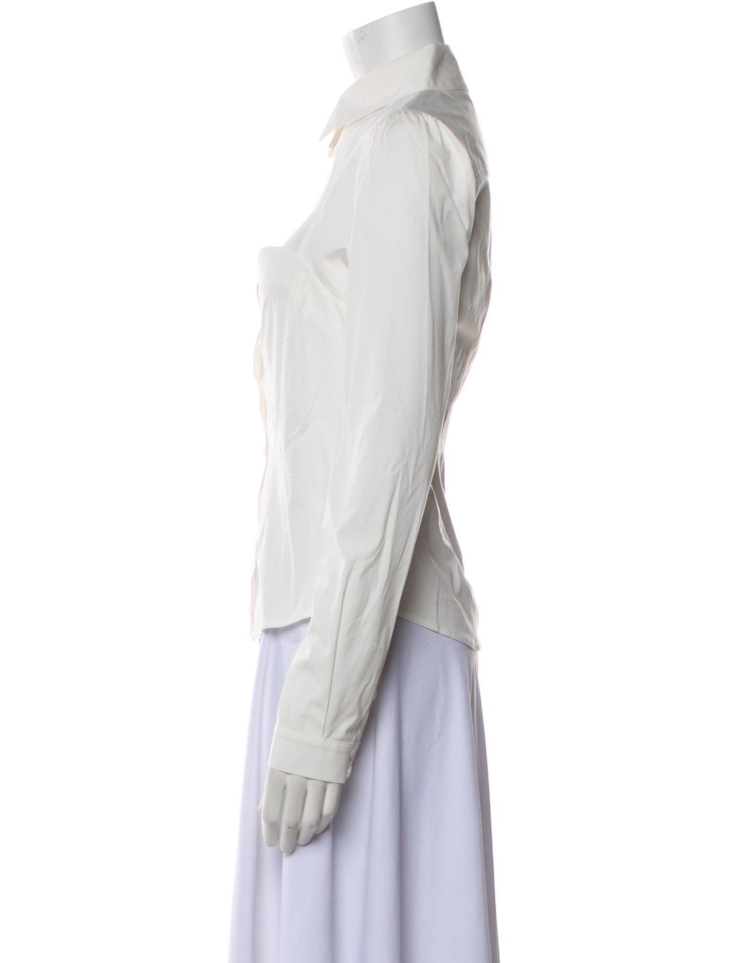 Fleur Du Mal Long Sleeve Button-Up Top