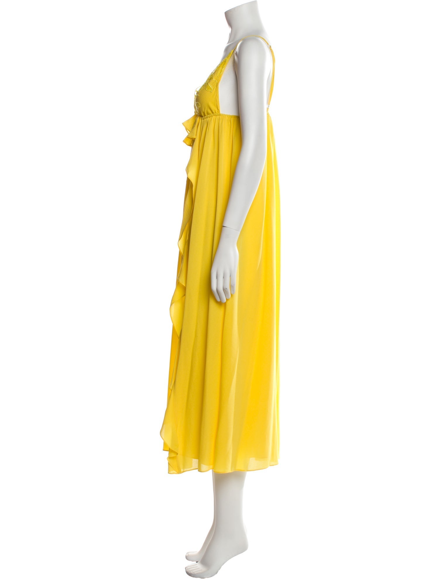 Fleur Du Mal V-Neck Midi Length Dress