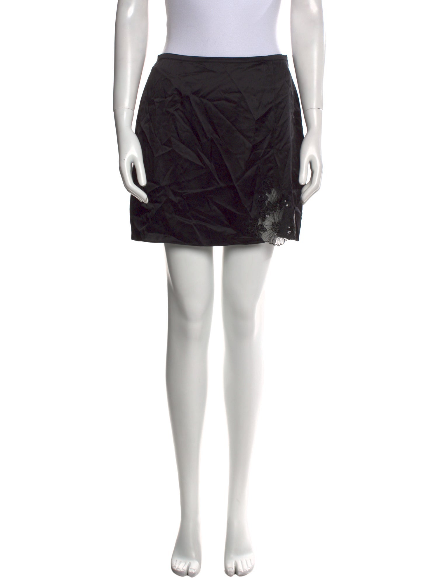 Fleur Du Mal Silk Mini Skirt
