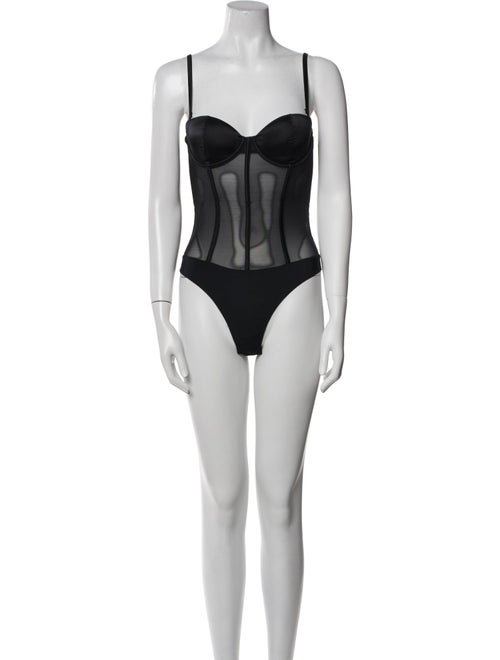 Fleur Du Mal Square Neckline Sleeveless Bodysuit