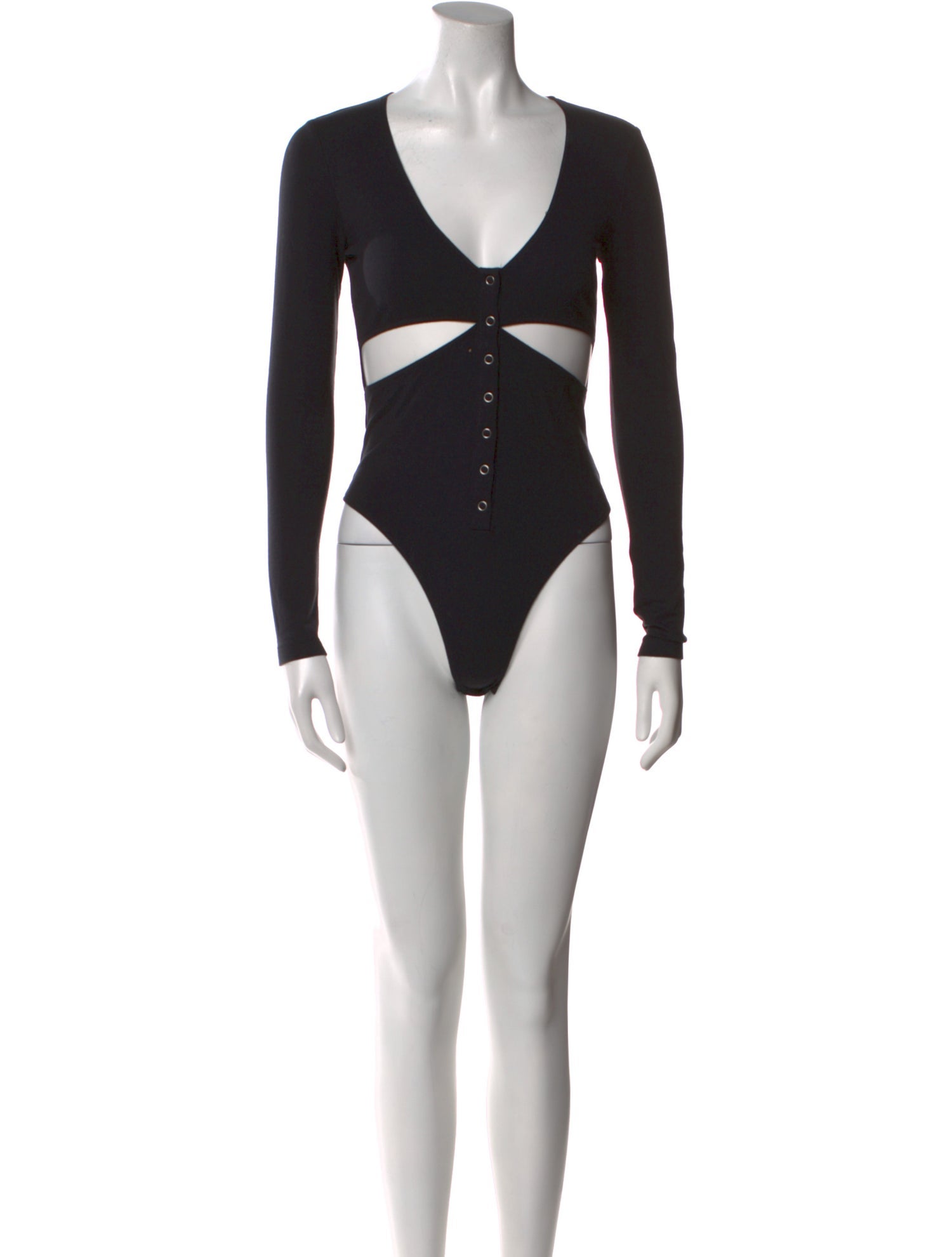 Fleur Du Mal V-Neck Long Sleeve Bodysuit