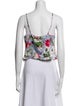 Fleur Du Mal Silk Floral Print Sleeveless Top