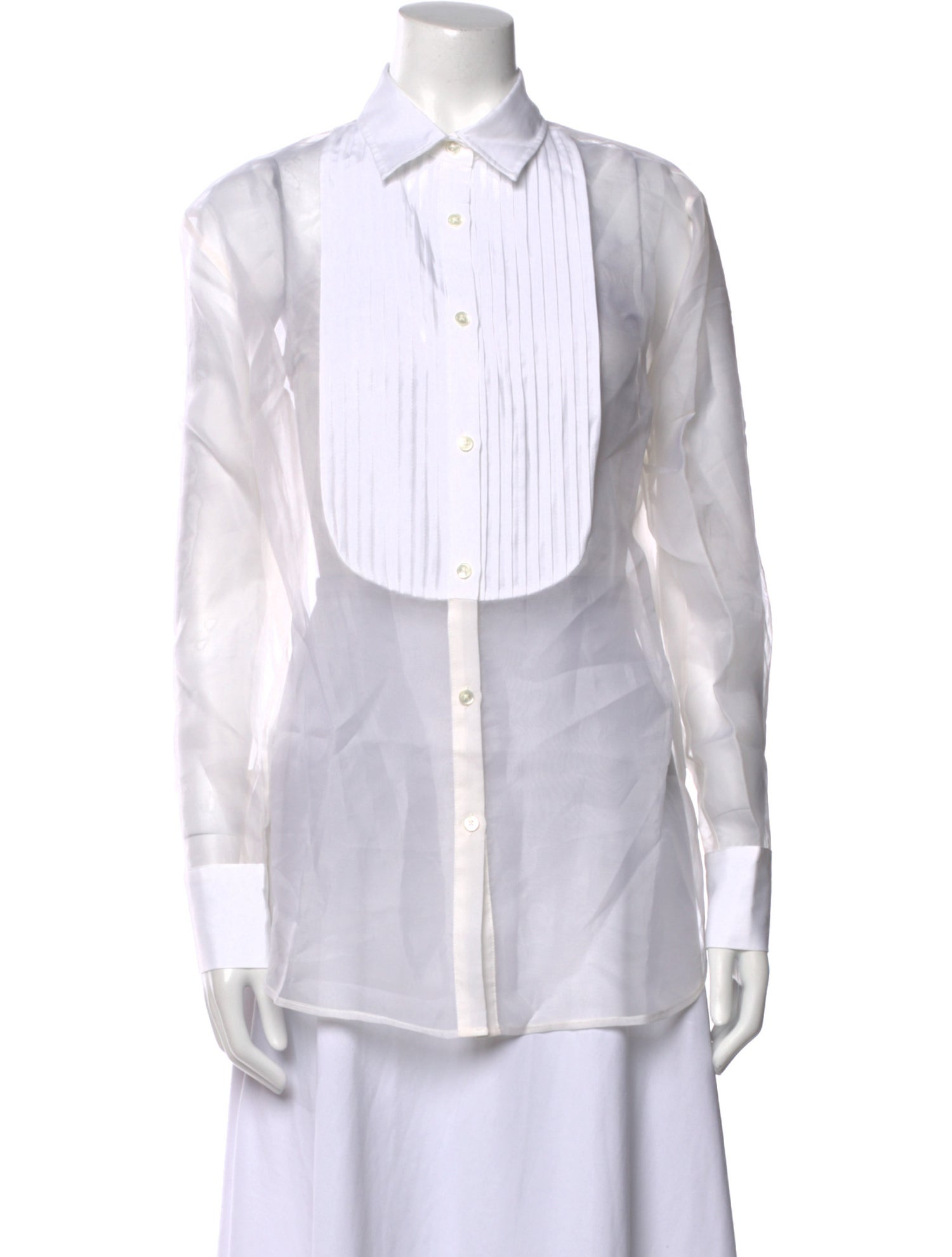 Fleur Du Mal Long Sleeve Button-Up Top