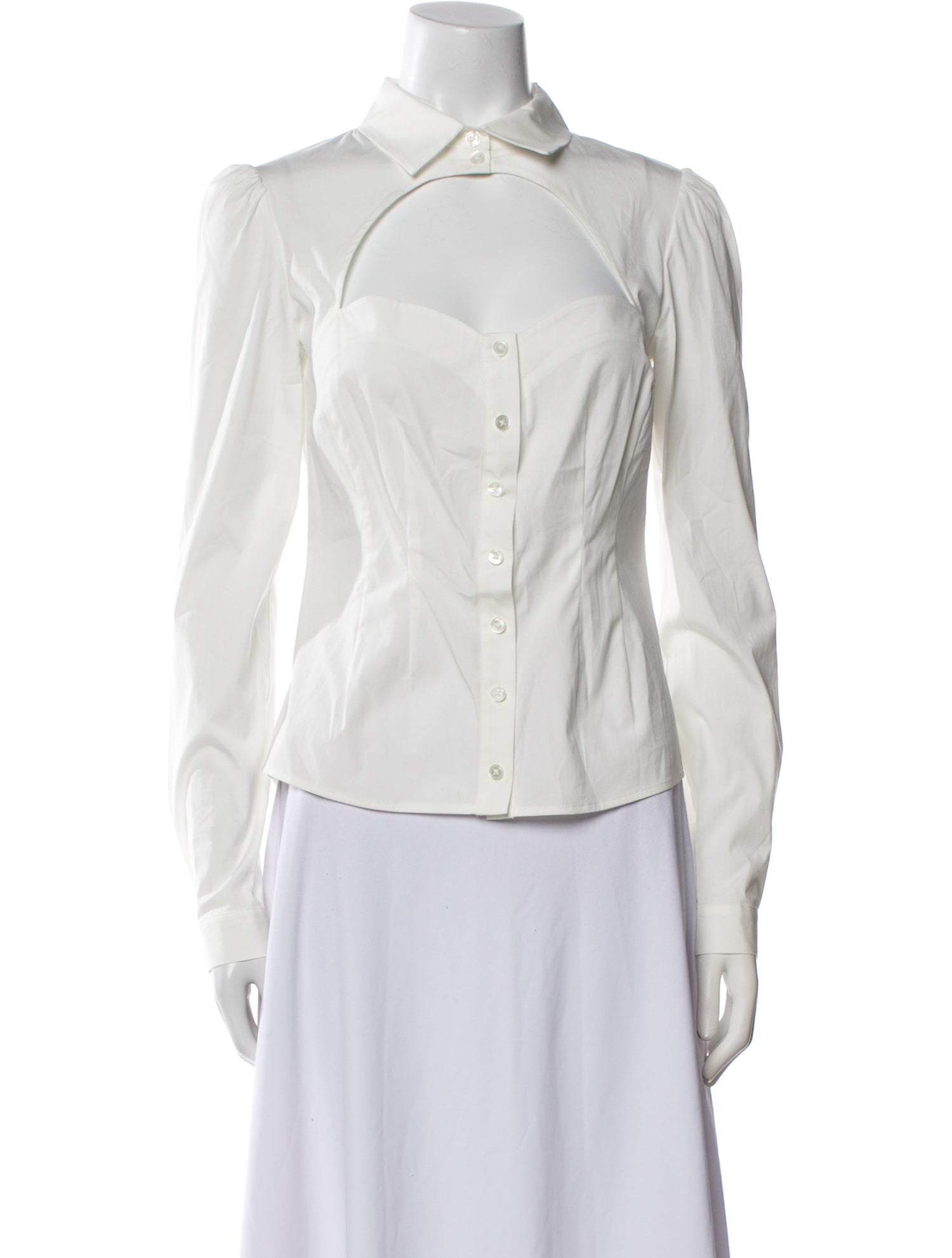 Fleur Du Mal Long Sleeve Button-Up Top