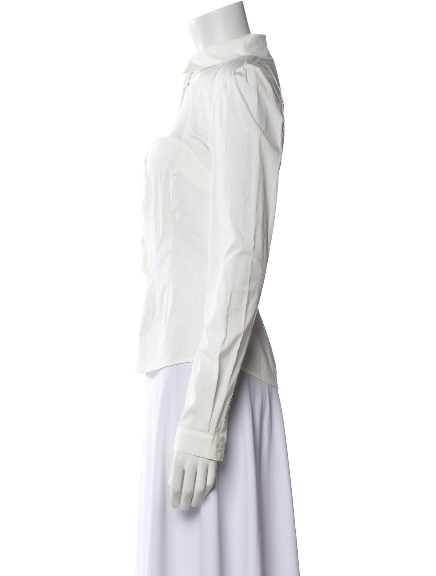 Fleur Du Mal Long Sleeve Button-Up Top