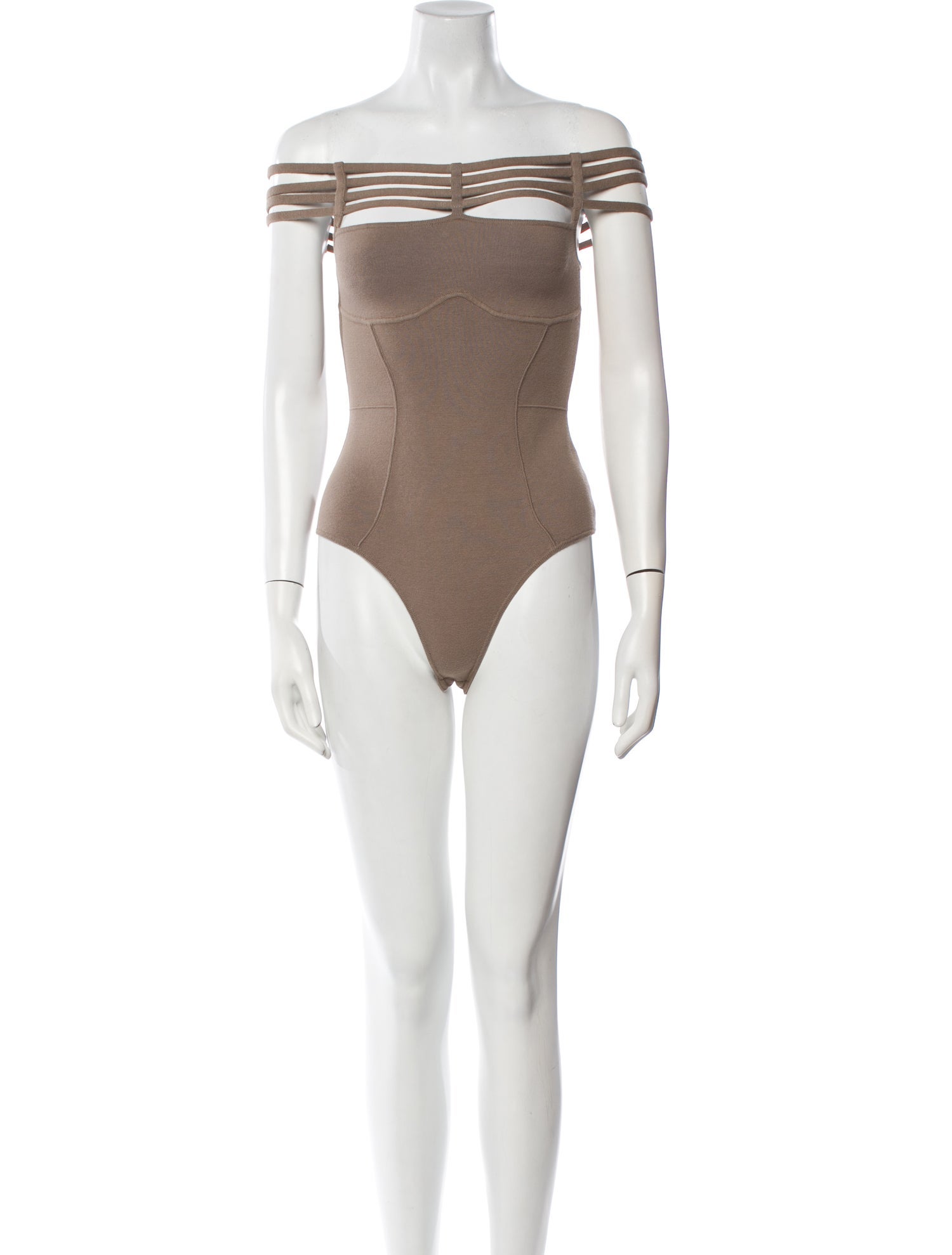 Fleur Du Mal Off-The-Shoulder Short Sleeve Bodysuit w/ Tags