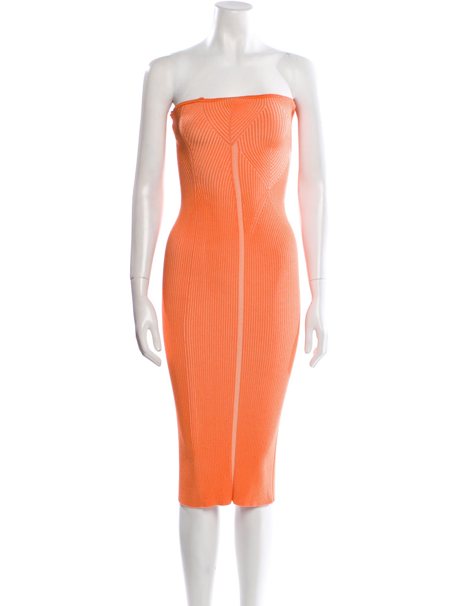 Fleur Du Mal Strapless Knee-Length Dress