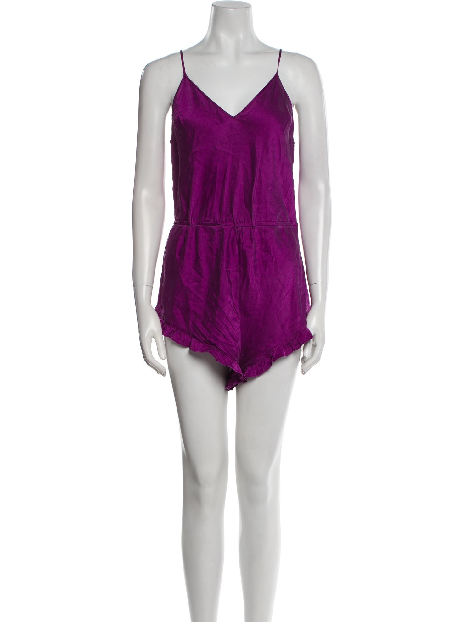 Fleur Du Mal Silk V-Neck Bodysuit
