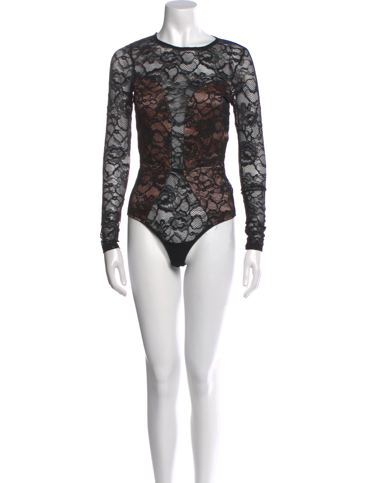 Fleur Du Mal Crew Neck Long Sleeve Bodysuit