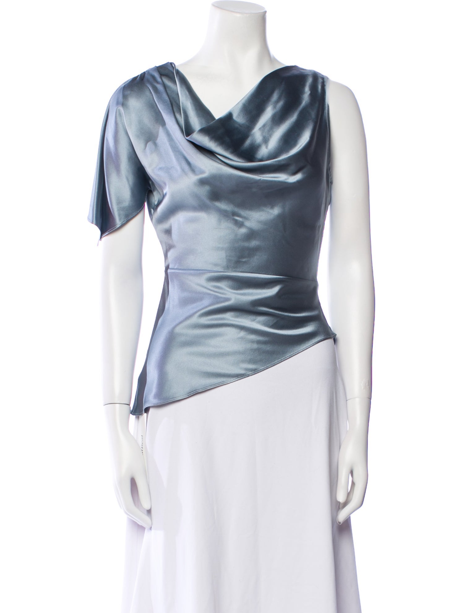 Fleur Du Mal Silk Cowl Neck Top