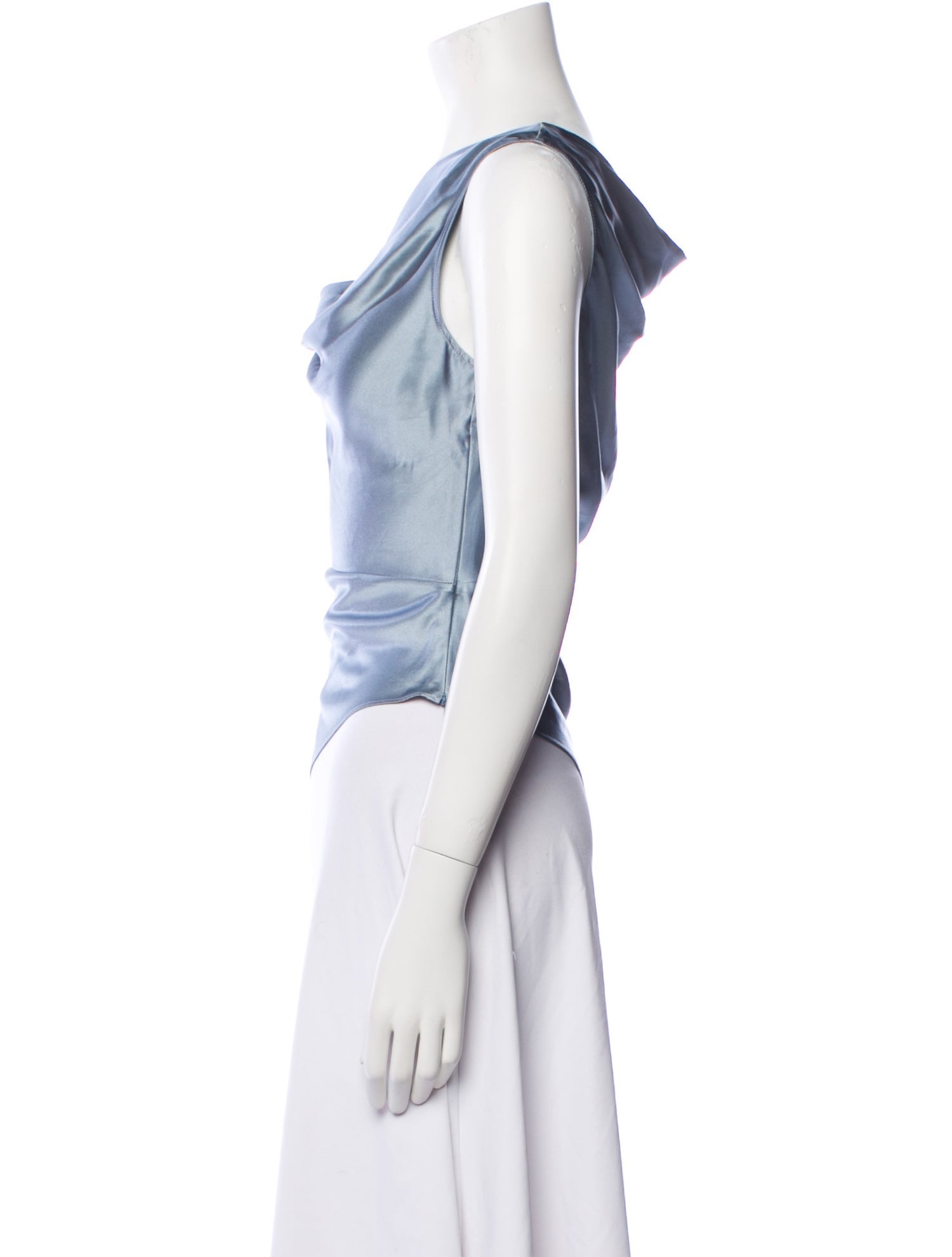 Fleur Du Mal Silk Cowl Neck Top