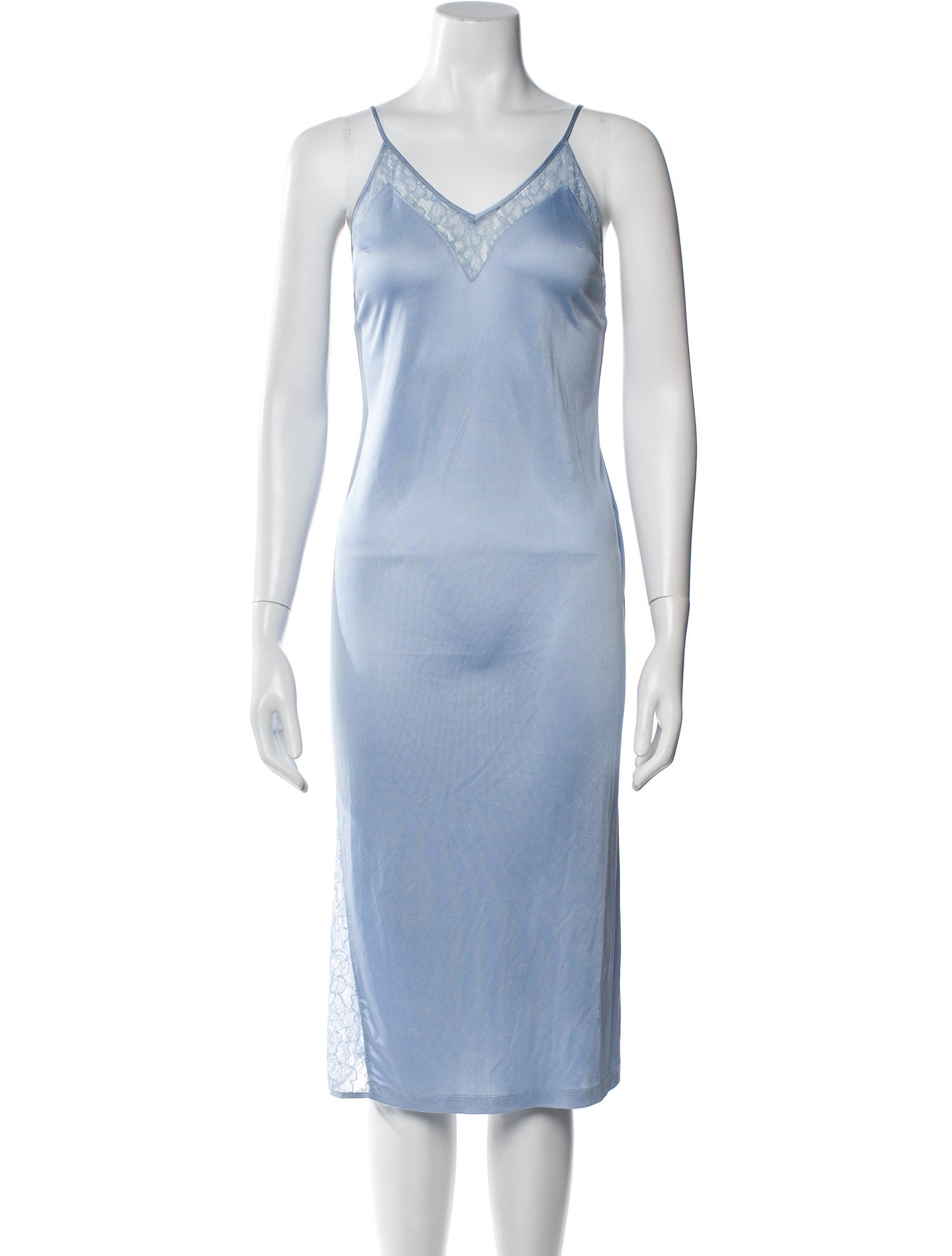 Fleur Du Mal Lace Trim Embellishment Nightgown